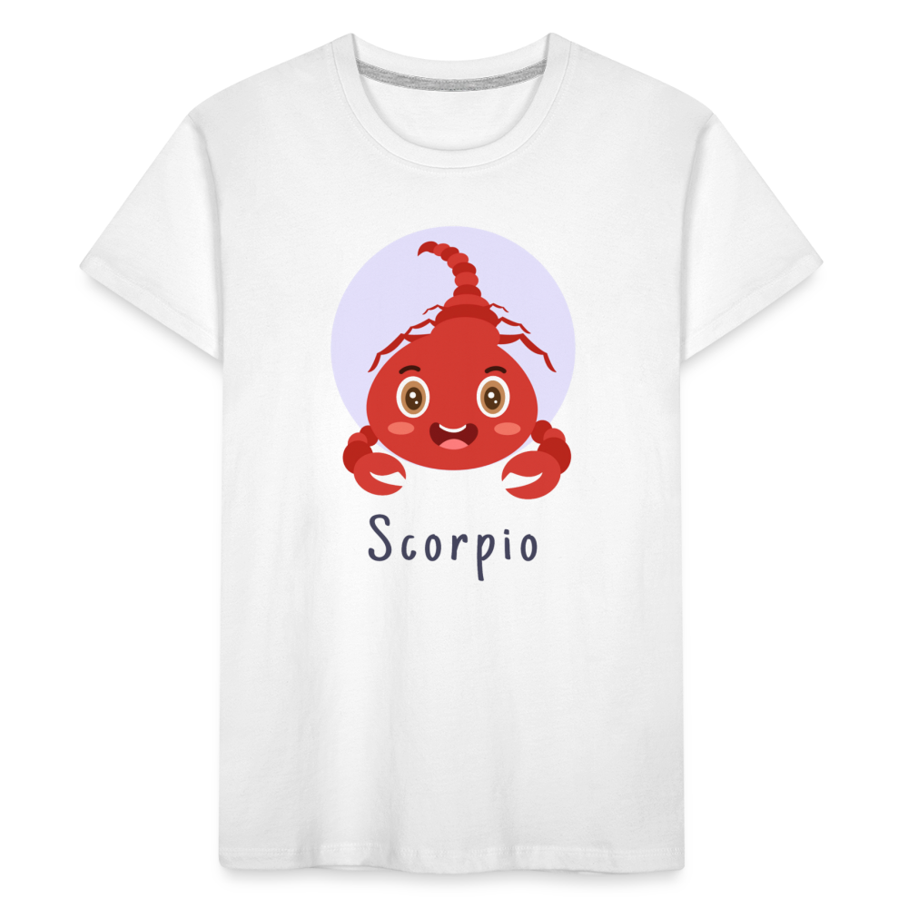 Kid’s Astro Toon Scorpio Premium Organic T-Shirt - white