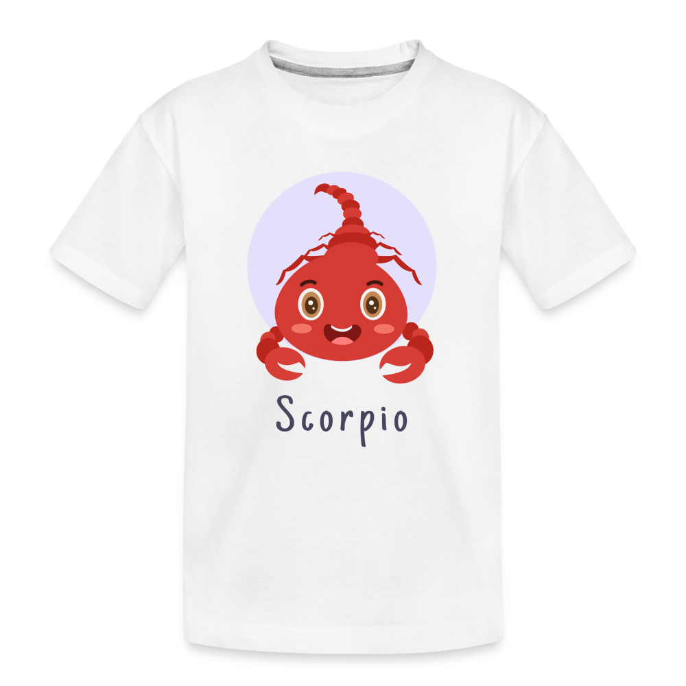 Kid’s Astro Toon Scorpio Premium Organic T-Shirt - white