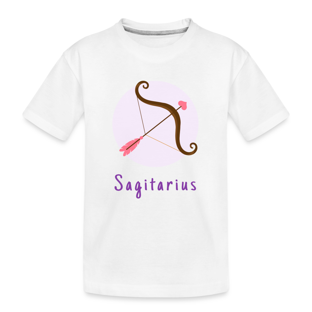 Kid’s Astro Toon Sagittarius Premium Organic T-Shirt - white