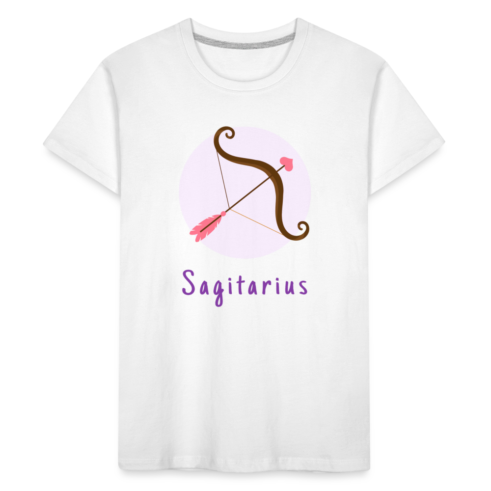 Kid’s Astro Toon Sagittarius Premium Organic T-Shirt - white