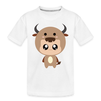 Thumbnail for Kid’s Bobbly Taurus Premium Organic T-Shirt - white