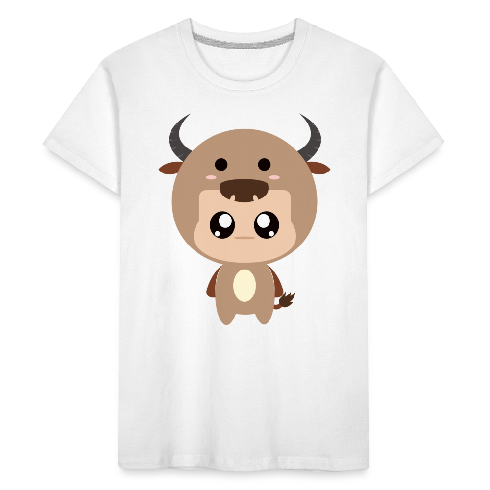 Kid’s Bobbly Taurus Premium Organic T-Shirt - white