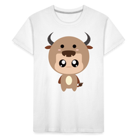 Thumbnail for Kid’s Bobbly Taurus Premium Organic T-Shirt - white