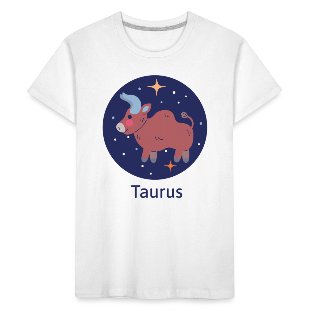 Kid’s Bluey Taurus Premium Organic T-Shirt - white