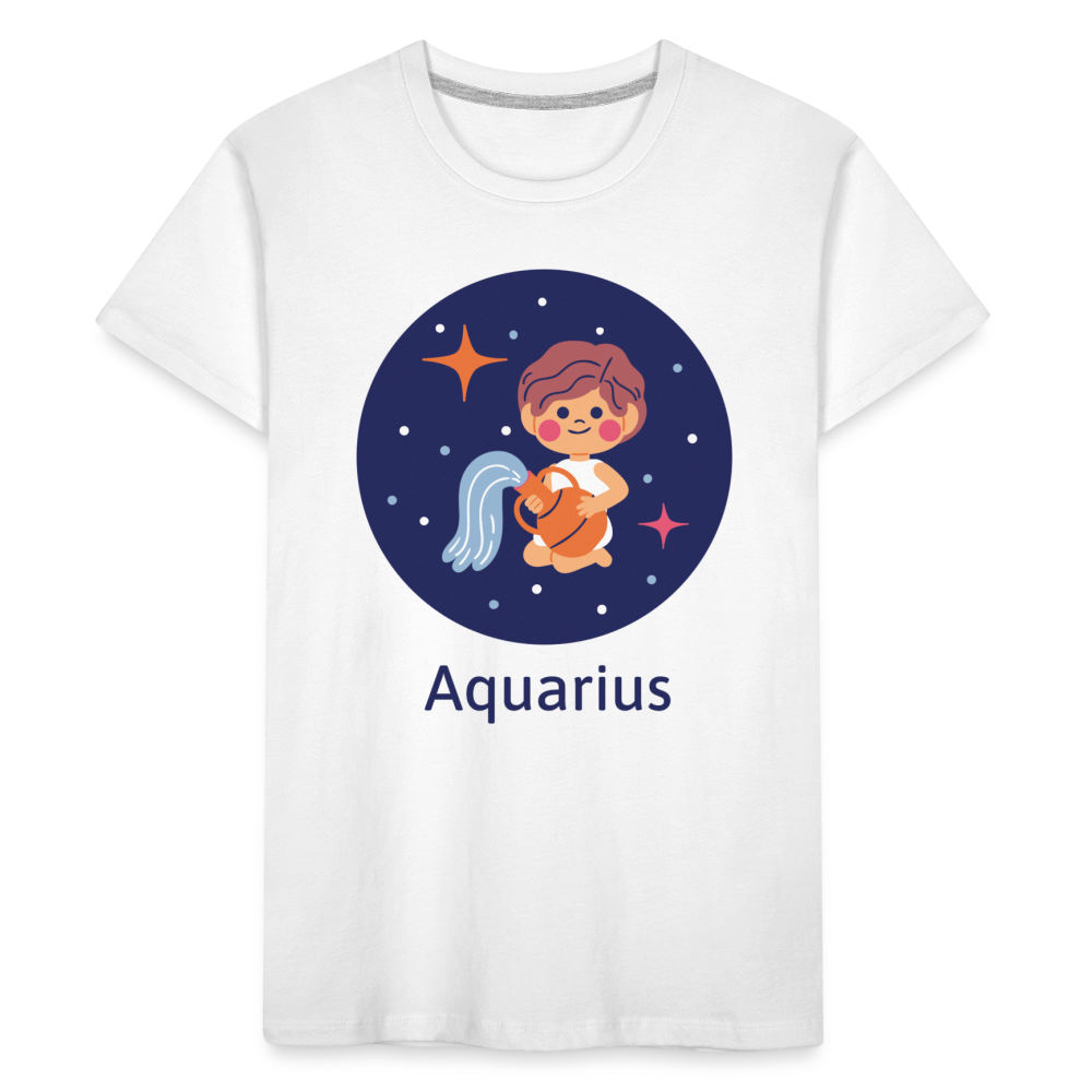 Kid’s Bluey Aquarius Premium Organic T-Shirt - white