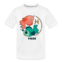 Thumbnail for Kid’s Cartoony Pisces Premium Organic T-Shirt - white