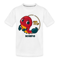 Thumbnail for Kid’s Cartoony Scorpio Premium Organic T-Shirt - white