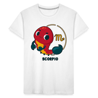 Thumbnail for Kid’s Cartoony Scorpio Premium Organic T-Shirt - white