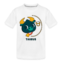 Thumbnail for Kid’s Cartoony Taurus Premium Organic T-Shirt - white