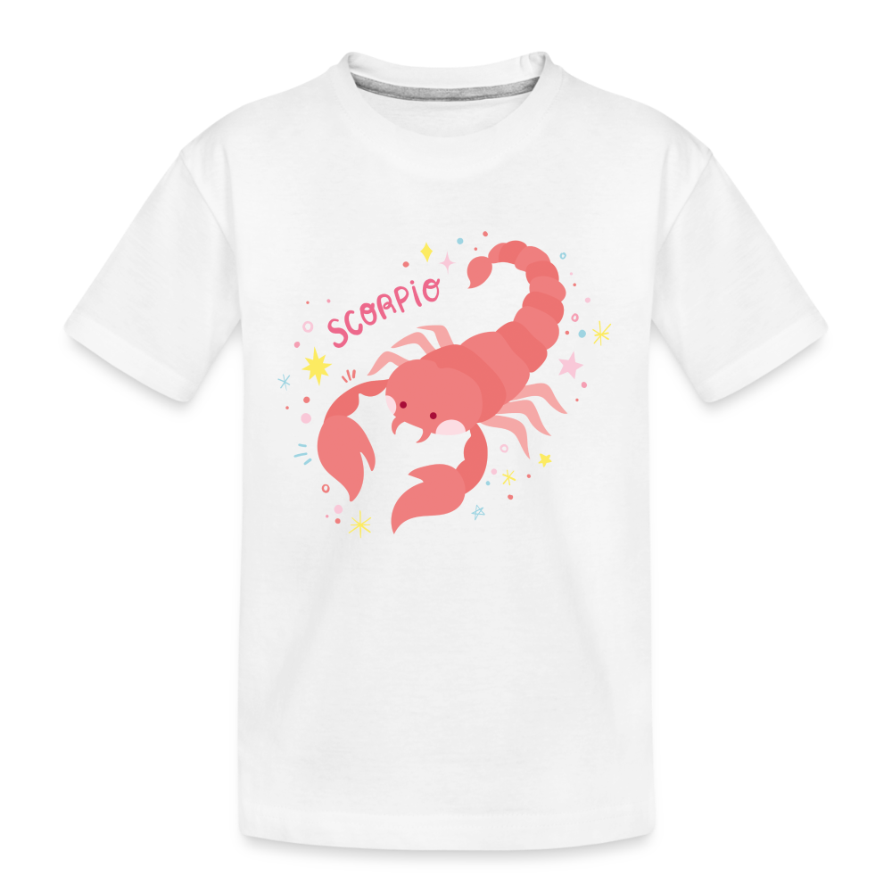 Kid’s Pinky Scorpio Premium Organic T-Shirt - white