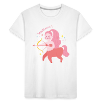 Thumbnail for Kid’s Pinky Sagittarius Premium Organic T-Shirt - white