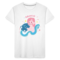 Thumbnail for Kid’s Pinky Aquarius Premium Organic T-Shirt - white