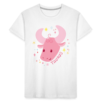 Thumbnail for Kid’s Pinky Taurus Premium Organic T-Shirt - white