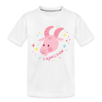 Thumbnail for Kid’s Pinky Capricorn Premium Organic T-Shirt - white