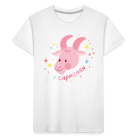 Thumbnail for Kid’s Pinky Capricorn Premium Organic T-Shirt - white