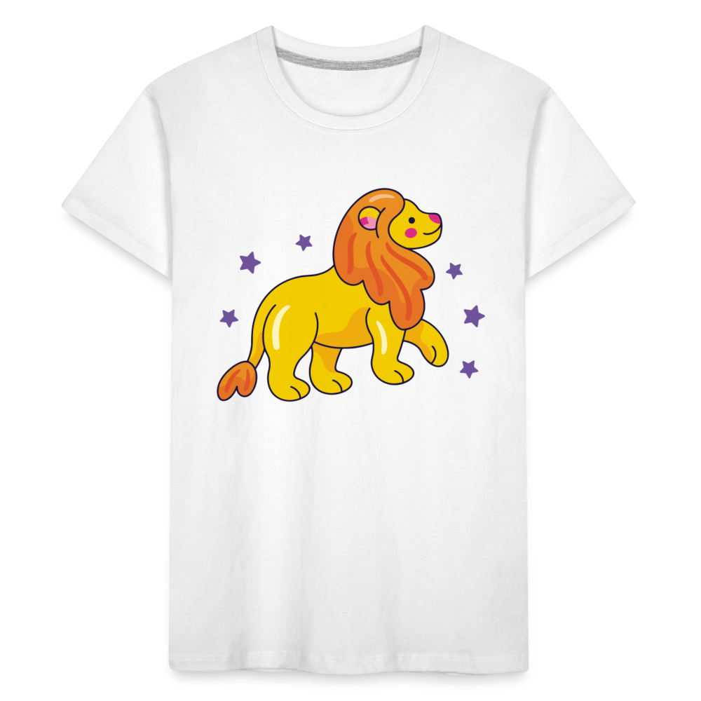 Kid’s Zany Leo Premium Organic T-Shirt - white