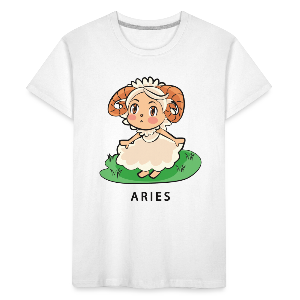 Kid’s Sweet Astro Aries Premium Organic T-Shirt - white