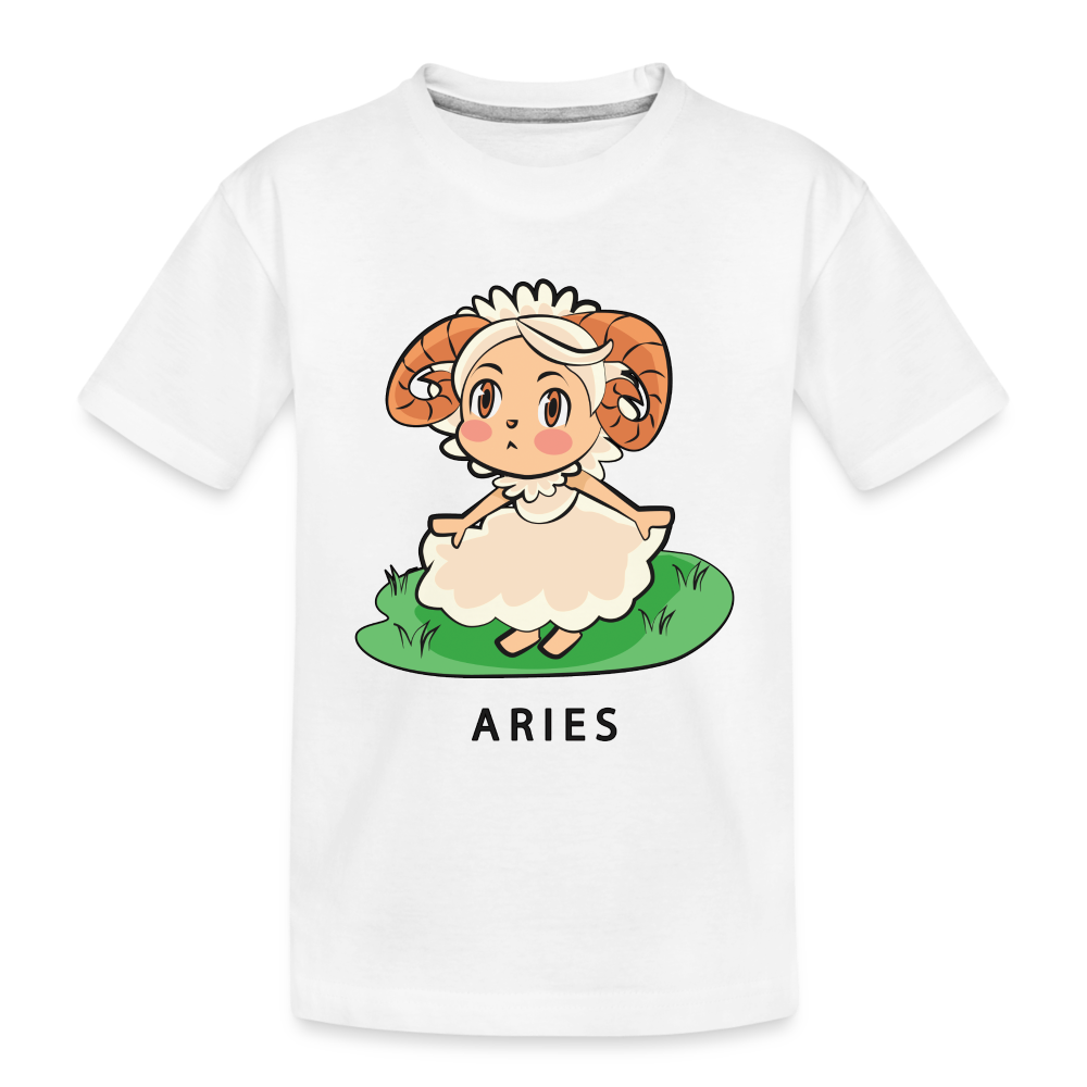 Kid’s Sweet Astro Aries Premium Organic T-Shirt - white