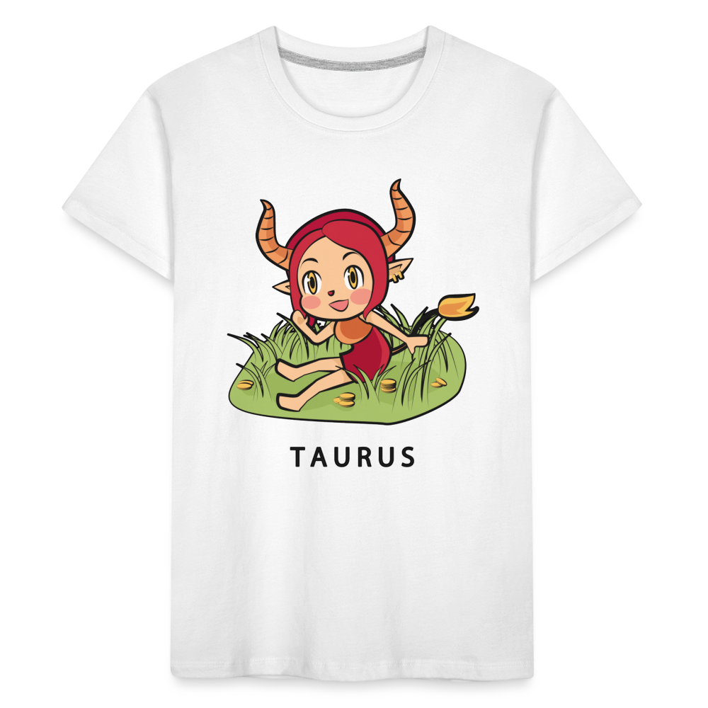 Kid’s Sweet Astro Taurus Premium Organic T-Shirt - white